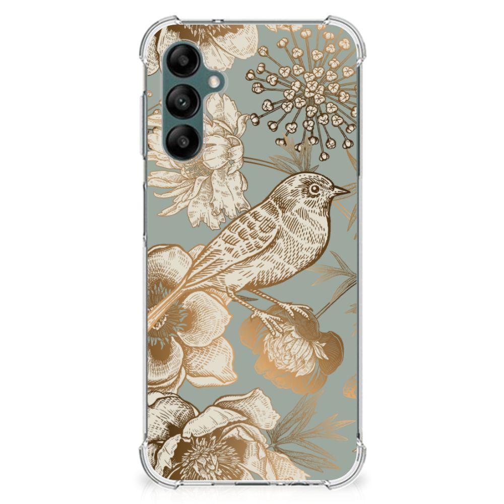 Case voor Samsung Galaxy A14 5G/4G Vintage Bird Flowers