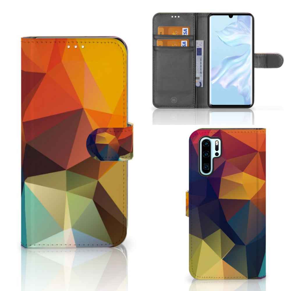 Huawei P30 Pro Book Case Polygon Color