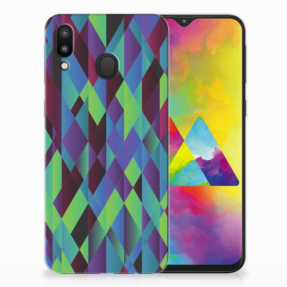 Samsung Galaxy M20 (Power) TPU Hoesje Abstract Green Blue