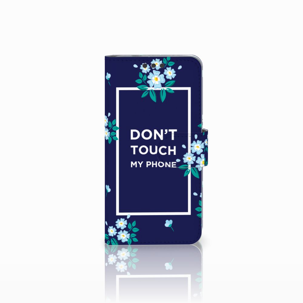 Microsoft Lumia 650 Portemonnee Hoesje Flowers Blue DTMP