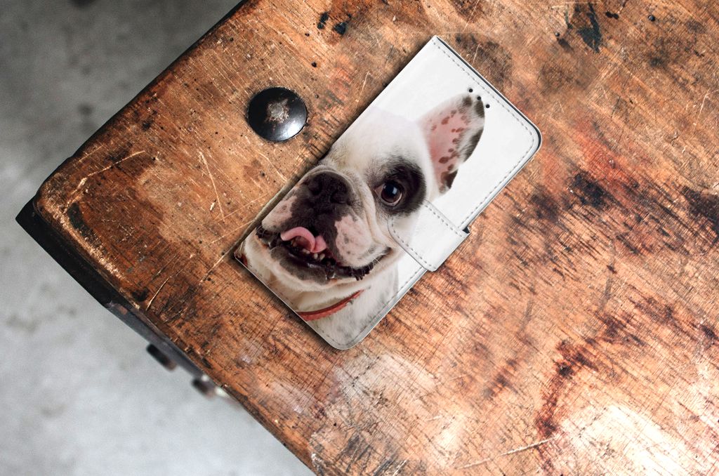 Huawei P10 Lite Telefoonhoesje met Pasjes Franse Bulldog