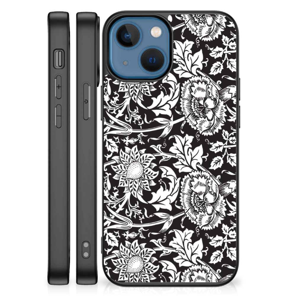 Apple iPhone 13 mini Bloemen Hoesje Black Flowers B2C Telecom