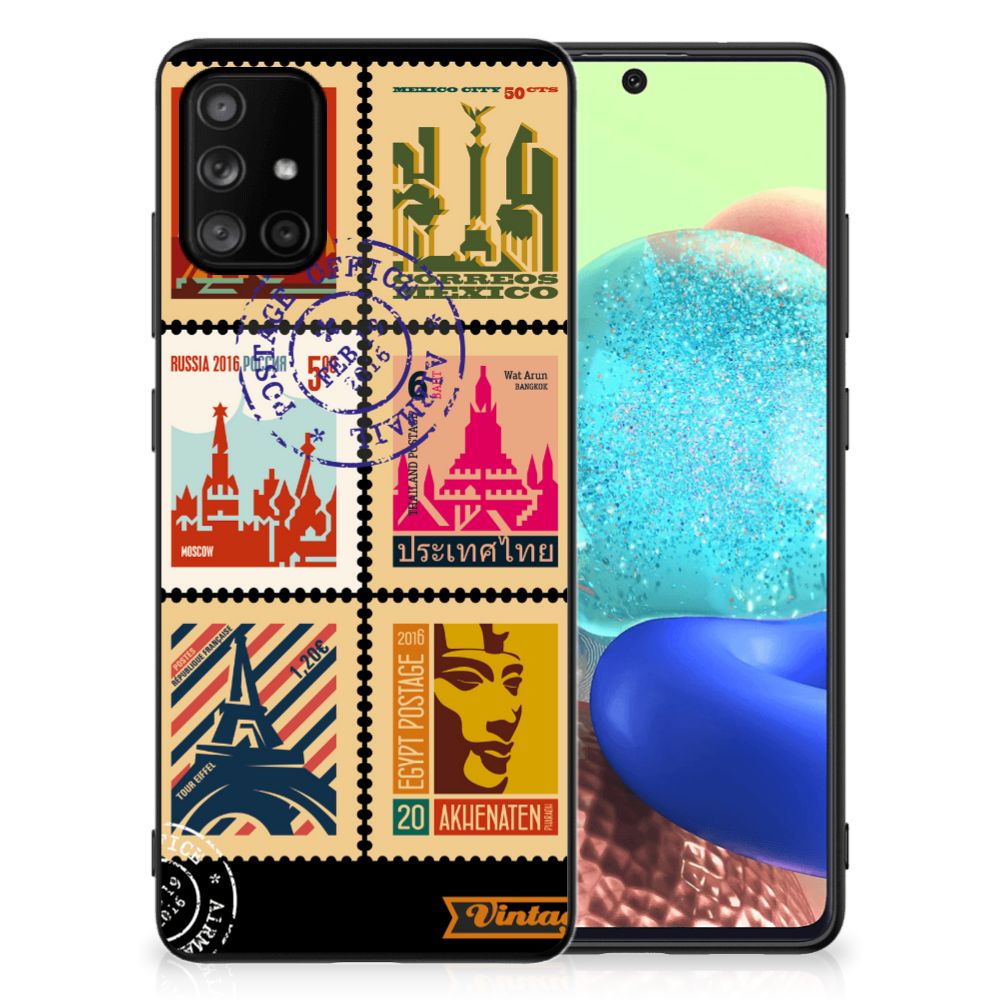 Samsung Galaxy A71 TPU Backcover Postzegels