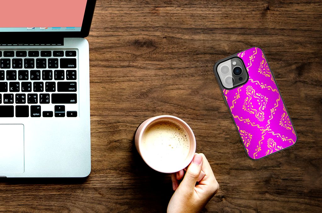 Back Cover iPhone 13 Pro Max Barok Roze B2C Telecom