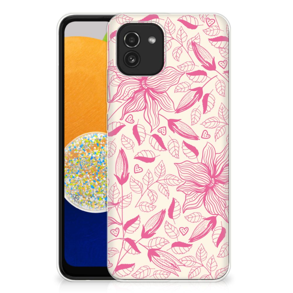 Samsung Galaxy A03 TPU Case Pink Flowers B2C Telecom