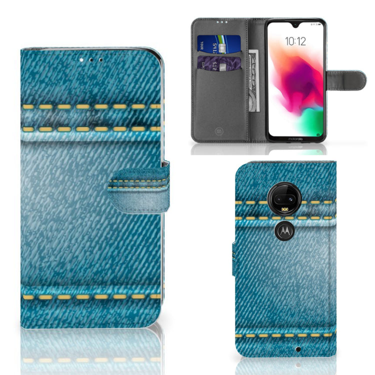 Motorola Moto G7 | G7 Plus Wallet Case met Pasjes Jeans