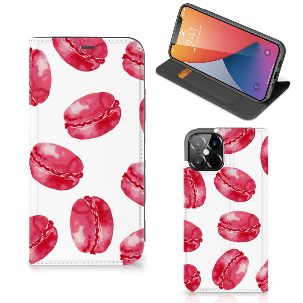 iPhone 12 Pro Max Flip Style Cover Pink Macarons - B2C Telecom