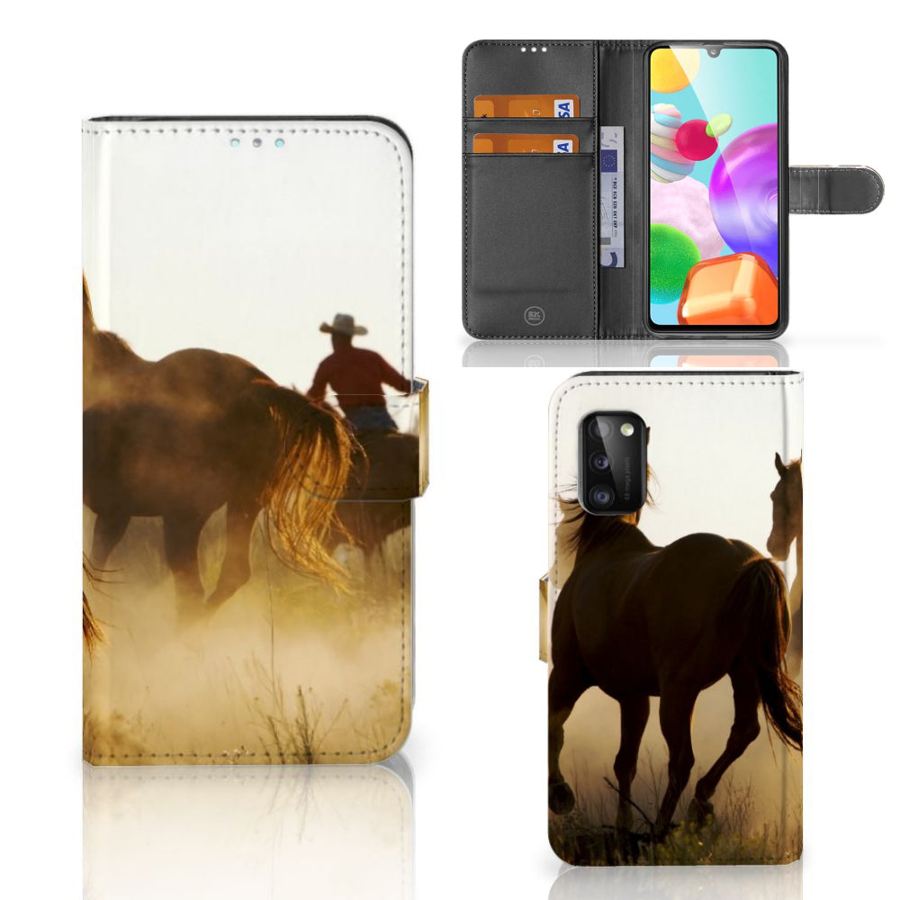 Samsung Galaxy A41 Telefoonhoesje met Pasjes Design Cowboy