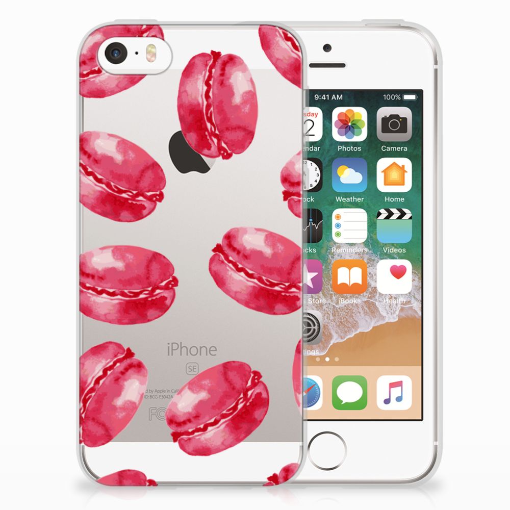 Apple iPhone SE | 5S Siliconen Case Pink Macarons