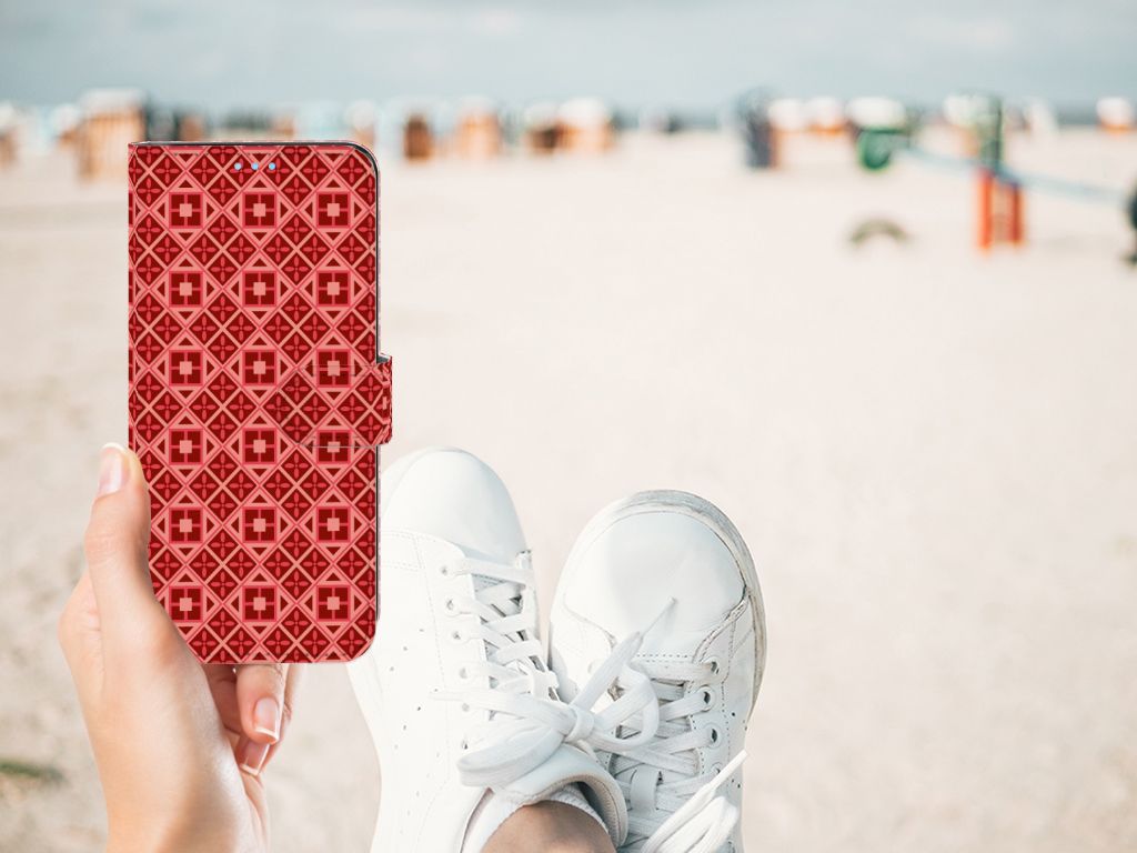 OPPO A74 4G Telefoon Hoesje Batik Rood