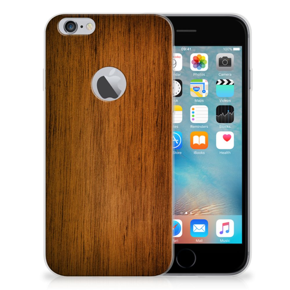 Apple iPhone 6 Plus | 6s Plus Bumper Hoesje Donker Hout