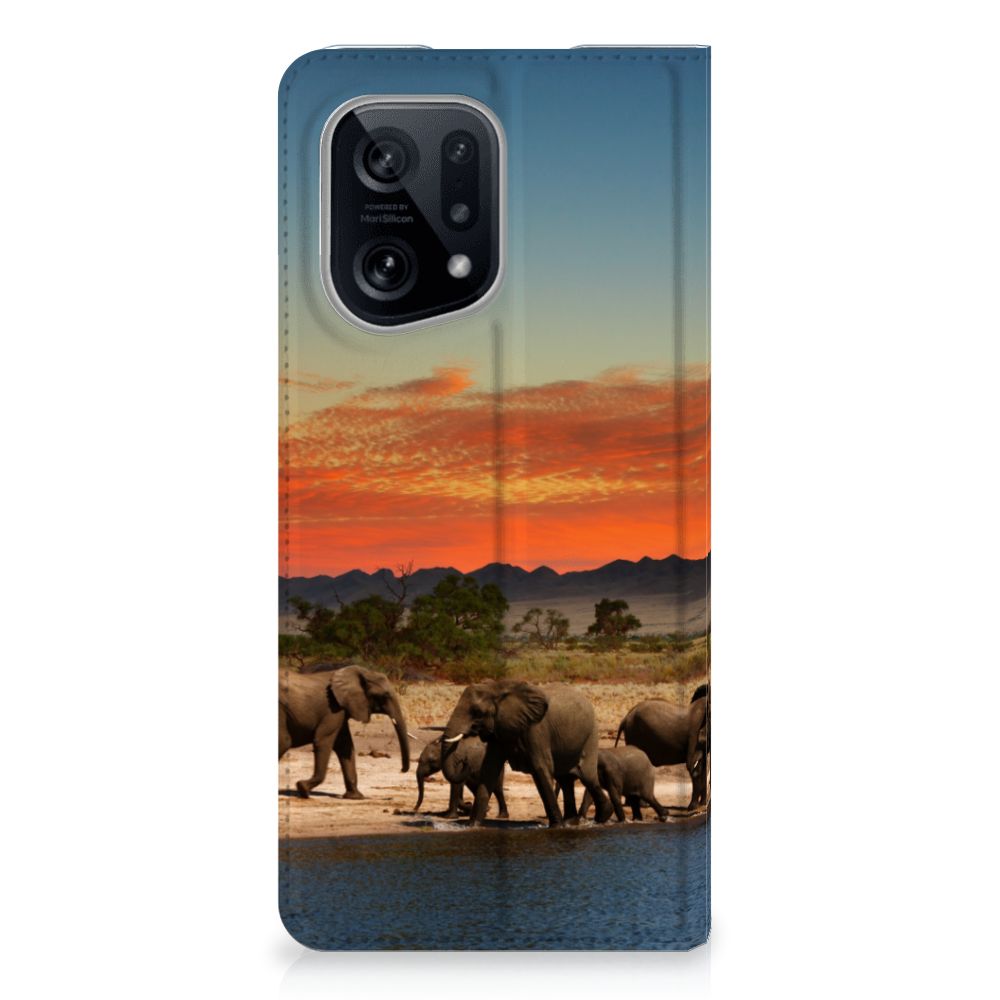 OPPO Find X5 Hoesje maken Olifanten - B2C Telecom