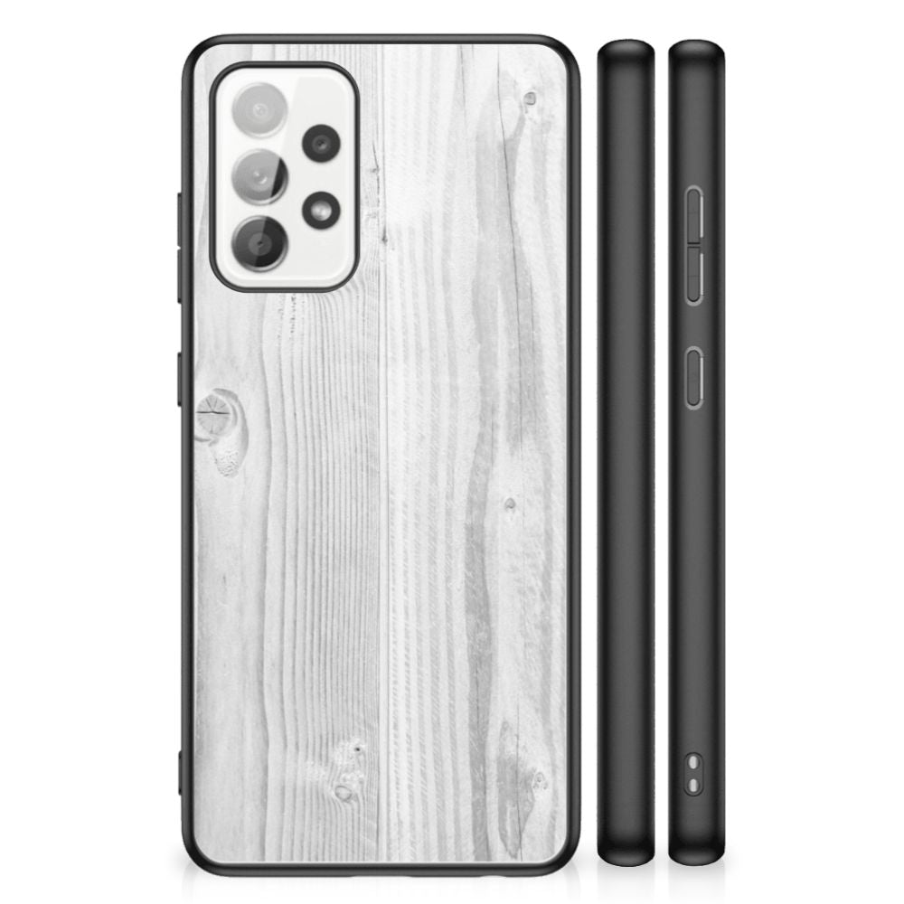 Samsung Galaxy A52 | A52s (5G/4G) Houten Print Telefoonhoesje White Wood B2C Telecom