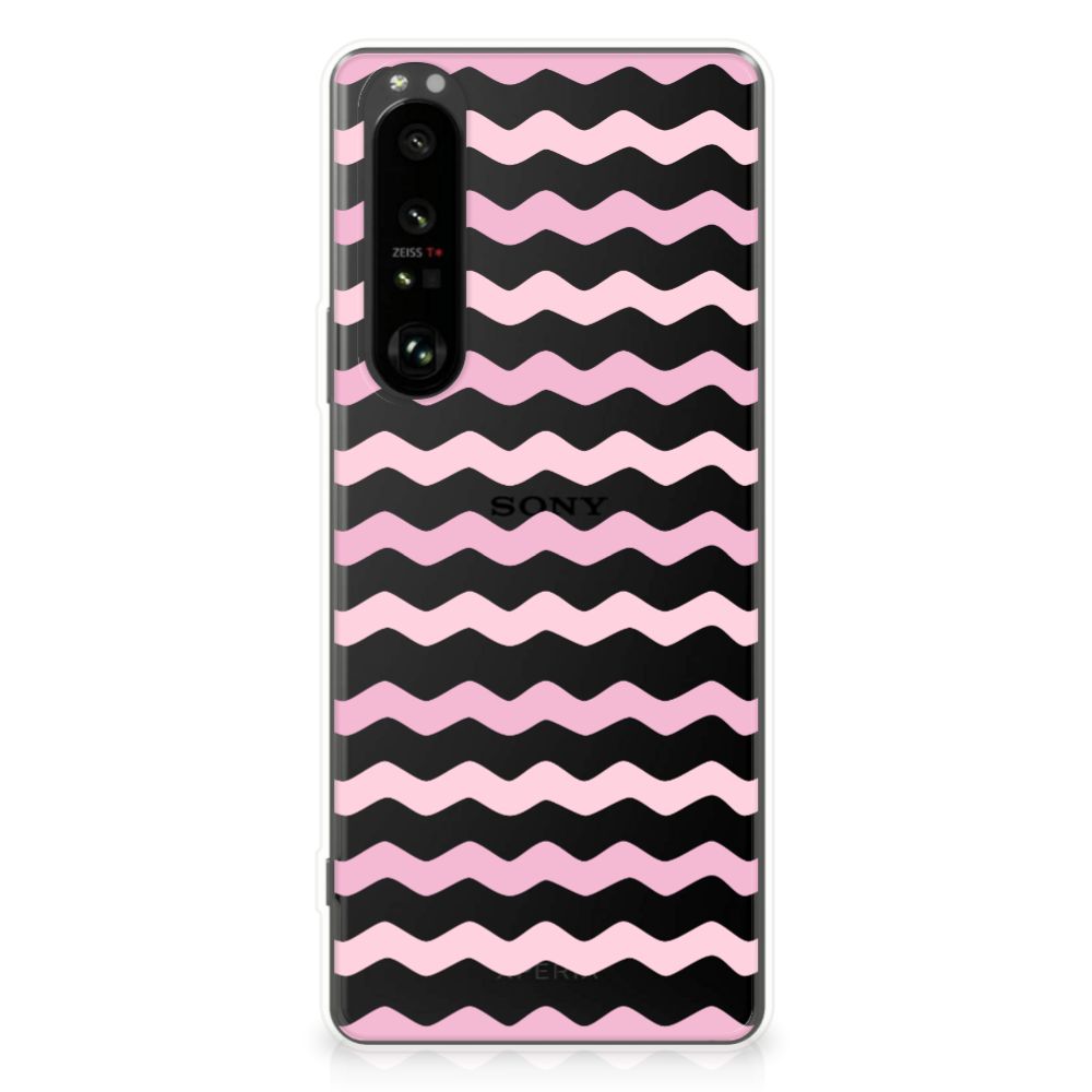 Sony Xperia 1 III TPU bumper Waves Roze B2C Telecom