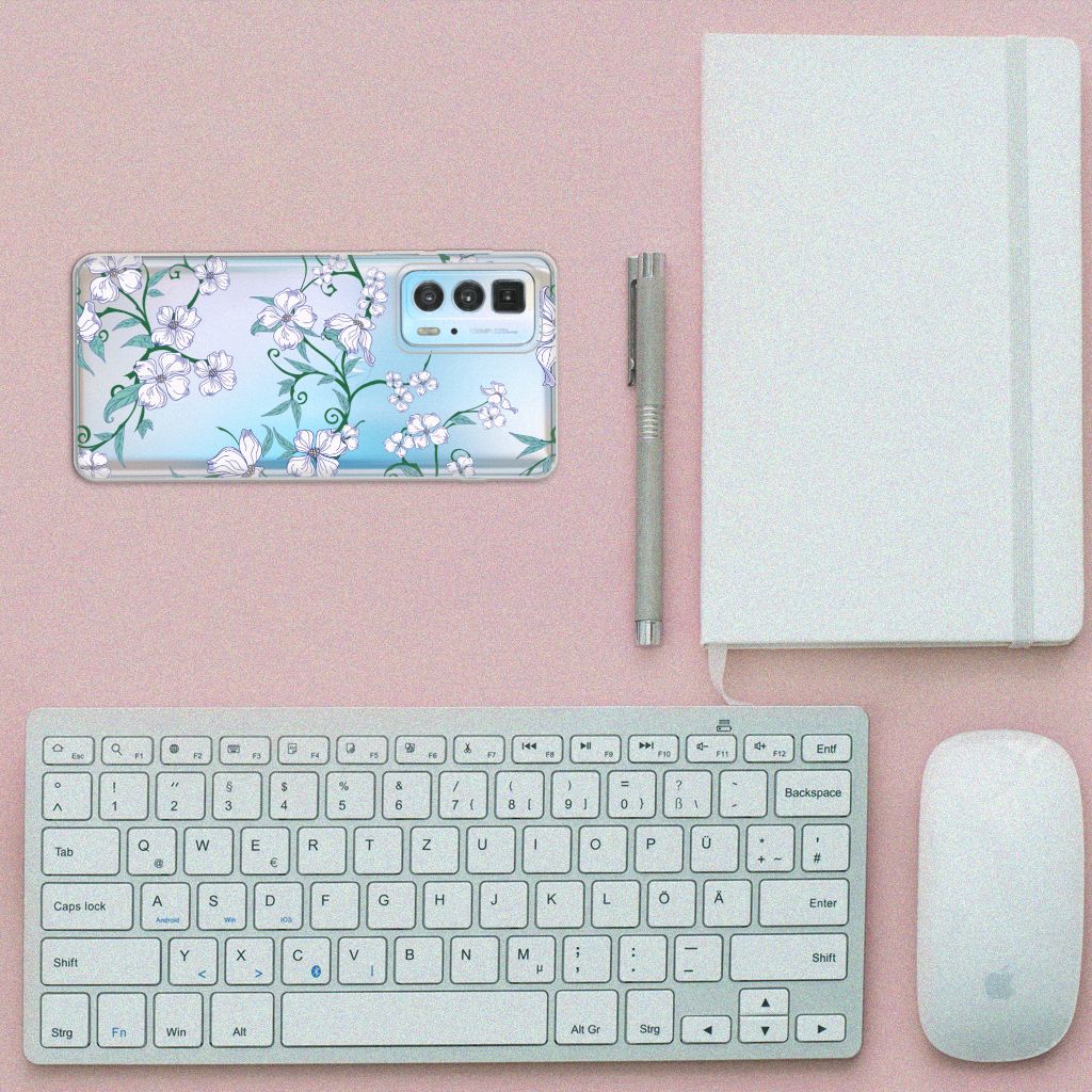 Motorola Edge 20 Pro Uniek TPU Case Blossom White B2C Telecom