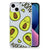 iPhone 15 Plus Telefoonhoesje met Naam Avocado Singing met vrolijke avocado's op de achtergrond.