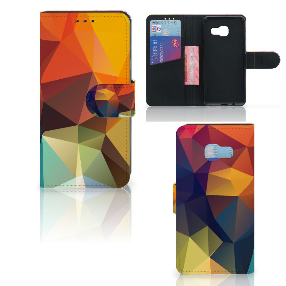 Samsung Galaxy A3 2017 Book Case Polygon Color