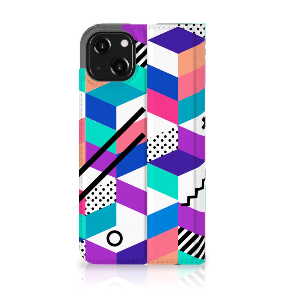 iPhone 13 Stand Case Blokken Kleurrijk