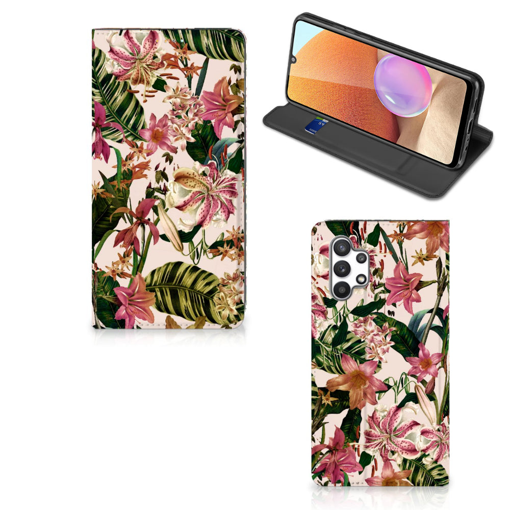 Samsung Galaxy A32 4G | A32 5G Enterprise Editie Smart Cover Flowers