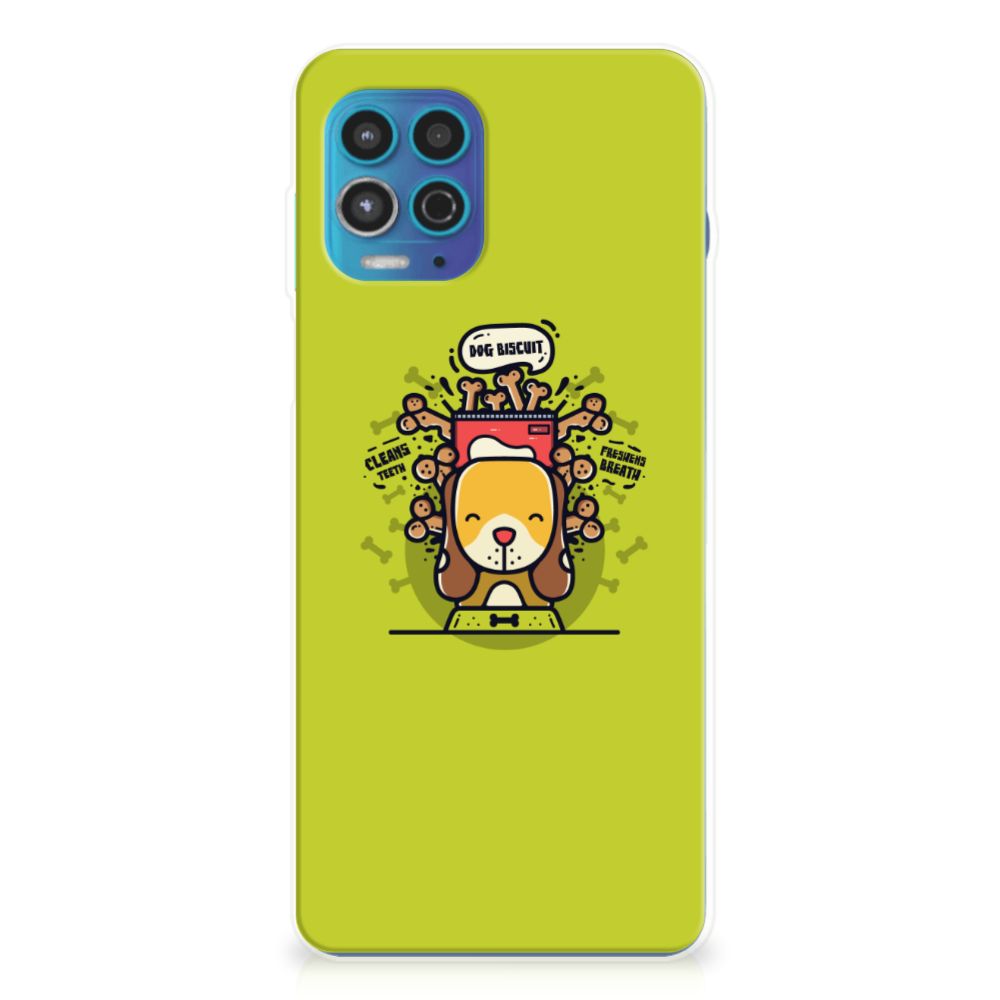 Motorola Moto G100 Telefoonhoesje met Naam Doggy Biscuit B2C Telecom