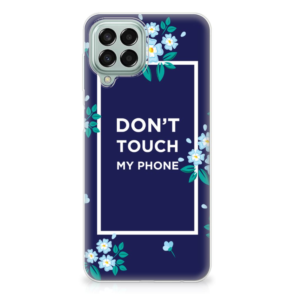 Samsung Galaxy M33 Silicone-hoesje Flowers Blue DTMP B2C Telecom