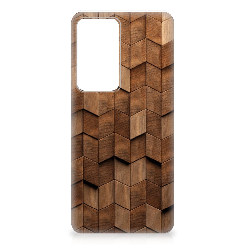 Bumper Hoesje voor Xiaomi Poco F4 Wooden Cubes