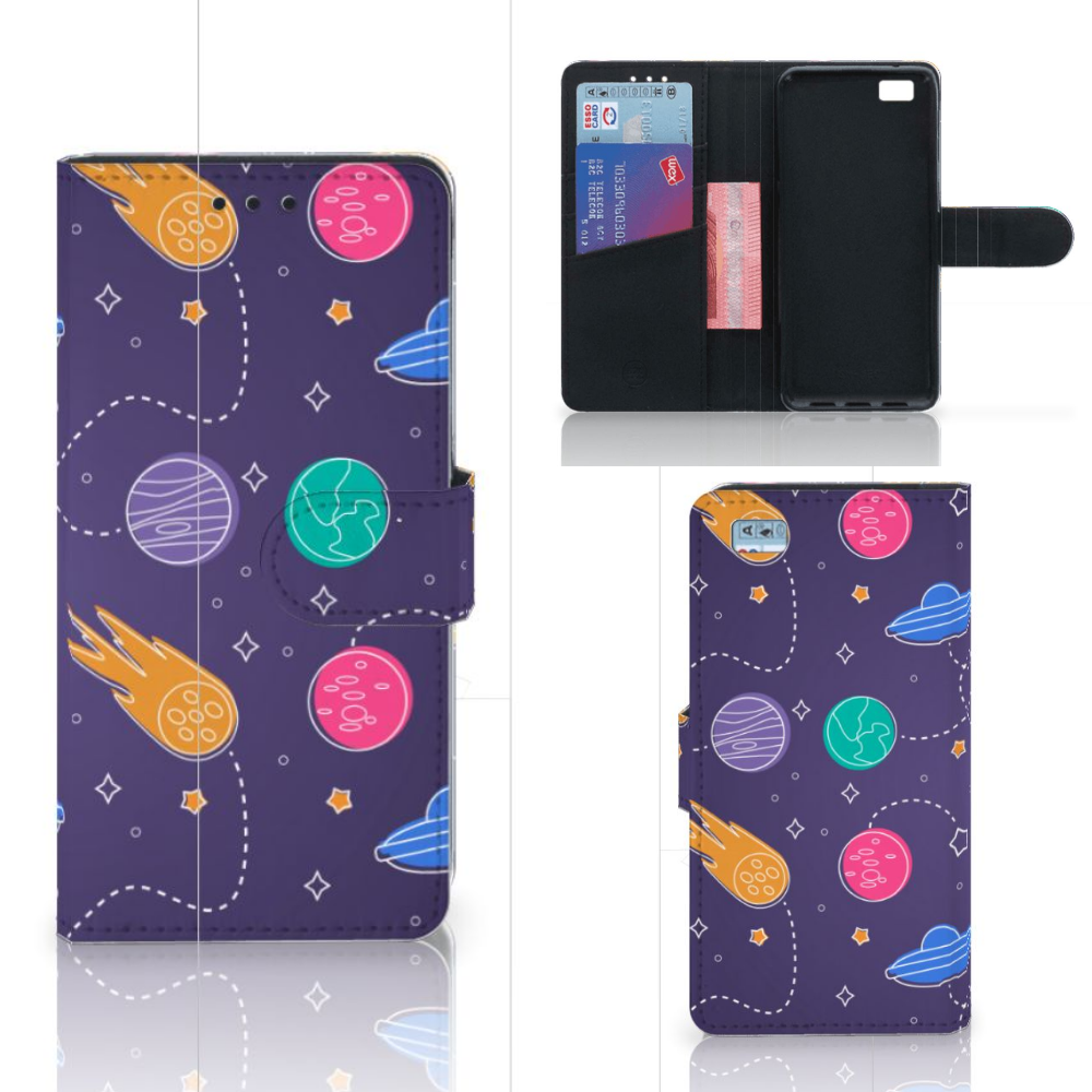 Huawei Ascend P8 Lite Wallet Case met Pasjes Space