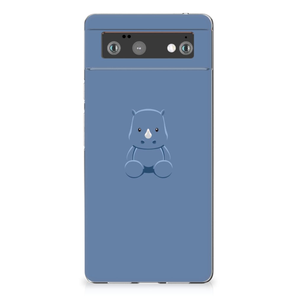 Google Pixel 6 Telefoonhoesje met Naam Baby Rhino