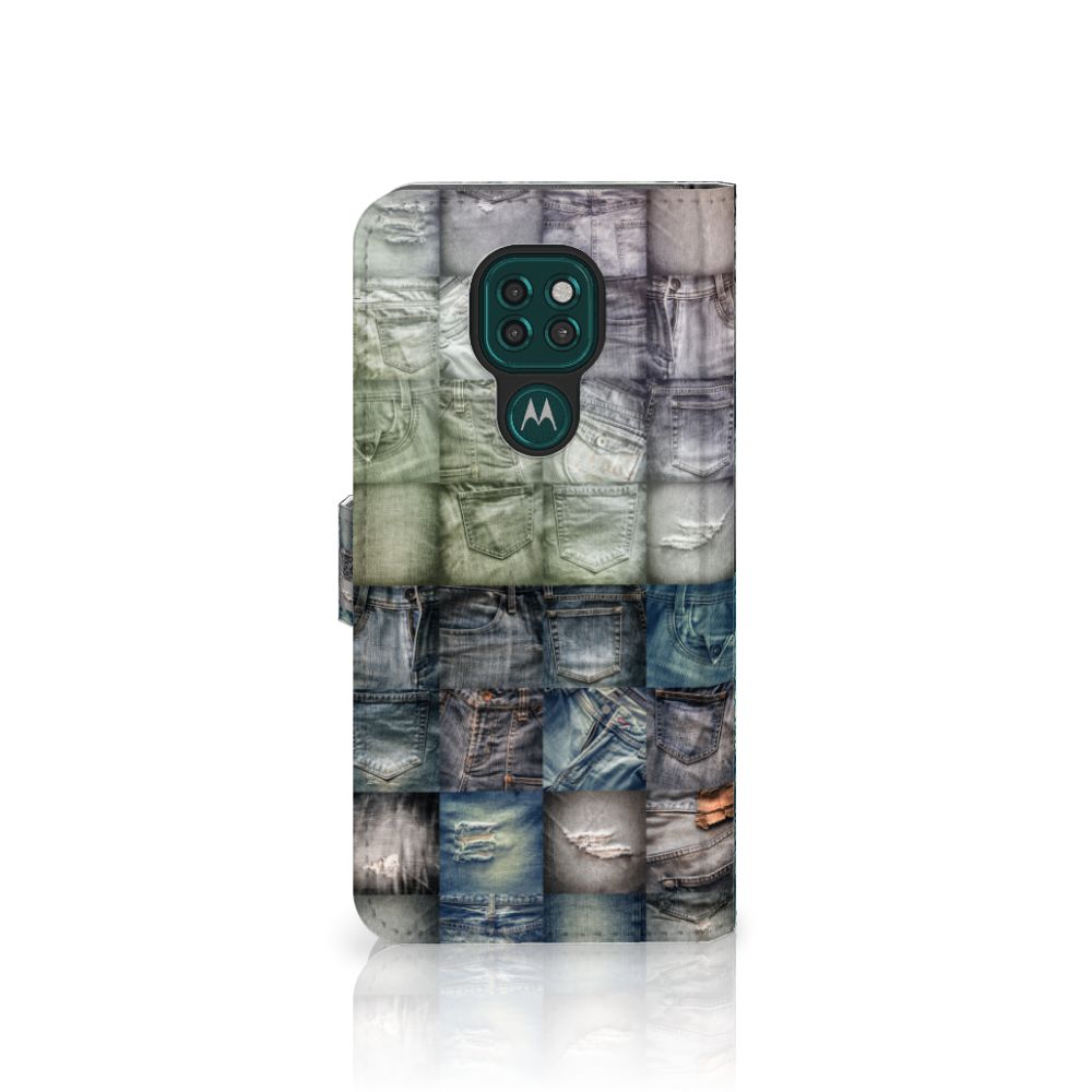 Wallet Case met Pasjes Motorola Moto G9 Play | E7 Plus Spijkerbroeken