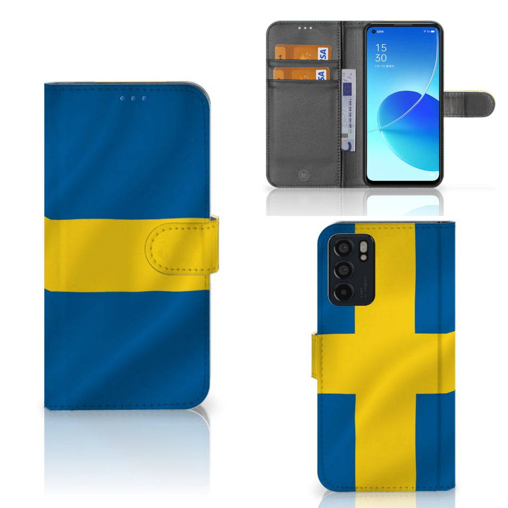 OPPO Reno6 5G Bookstyle Case Zweden