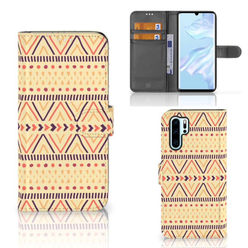 Huawei P30 Pro Telefoon Hoesje Aztec Yellow