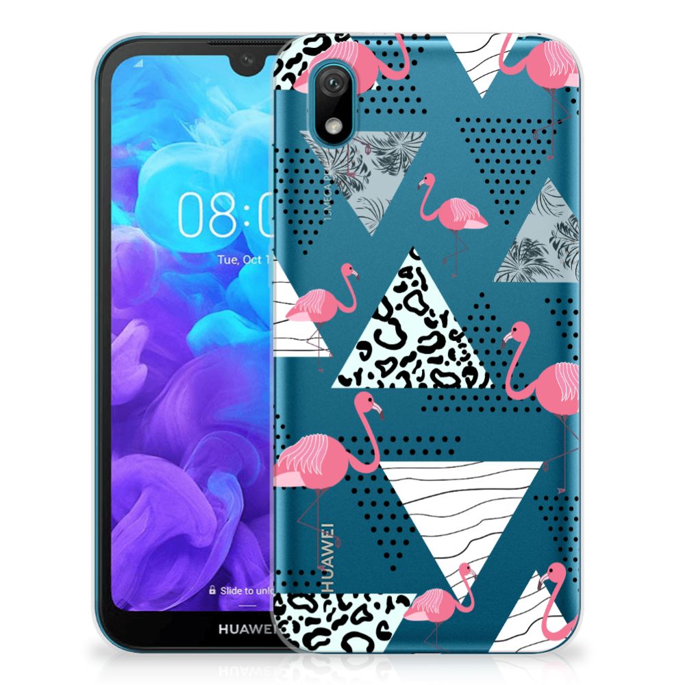 Huawei Y5 (2019) TPU Hoesje Flamingo Triangle