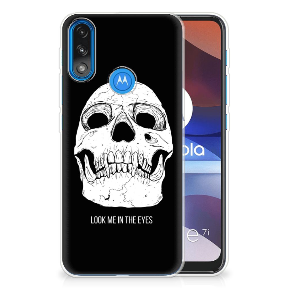 Silicone Back Case Motorola Moto E7/E7i Power Skull Eyes