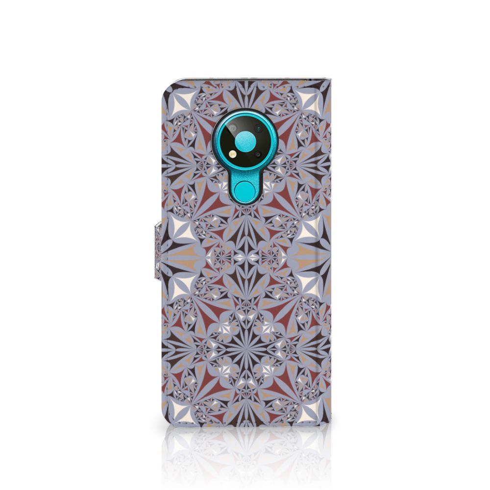 Nokia 3.4 Bookcase Flower Tiles