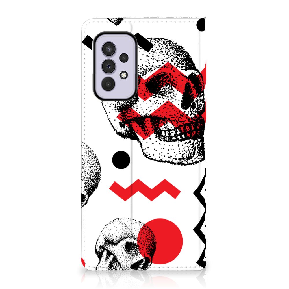 Mobiel BookCase Samsung Galaxy A33 5G Skull Red - B2C Telecom