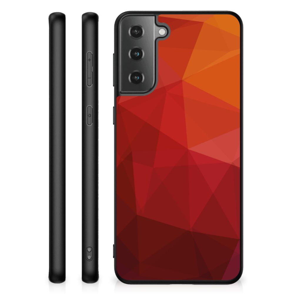 Backcover voor Samsung Galaxy S21 Plus Polygon Red B2C Telecom