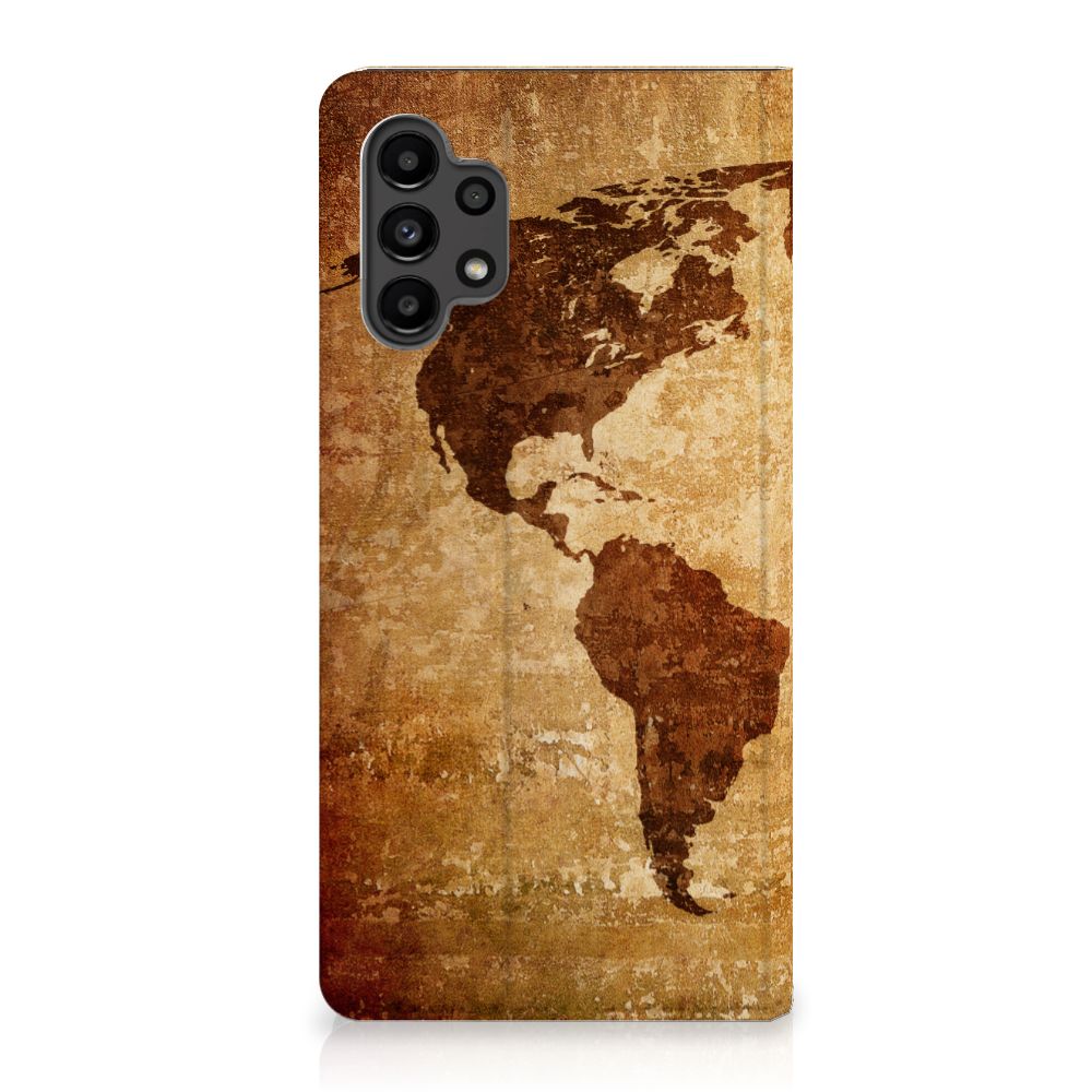 Samsung Galaxy A13 (4G) Book Cover Wereldkaart - B2C Telecom