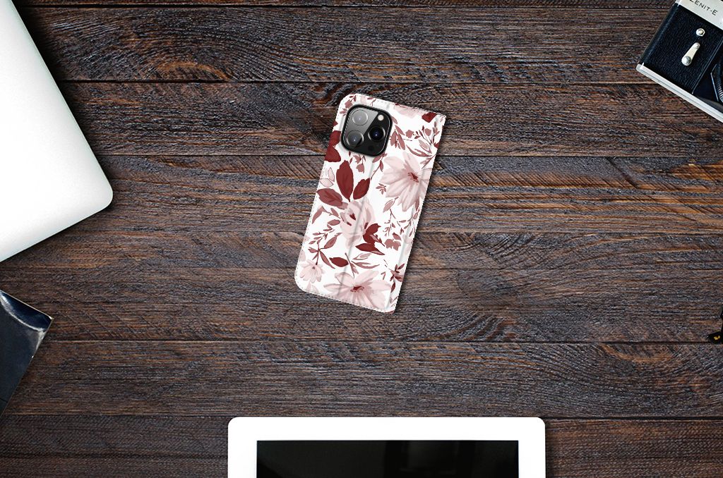 Bookcase iPhone 14 Pro Max Watercolor Flowers