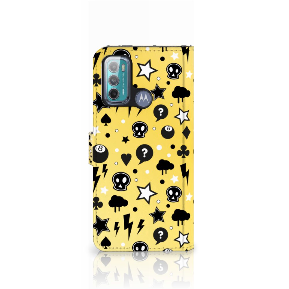 Telefoonhoesje met Naam Motorola Moto G60 Punk Geel
