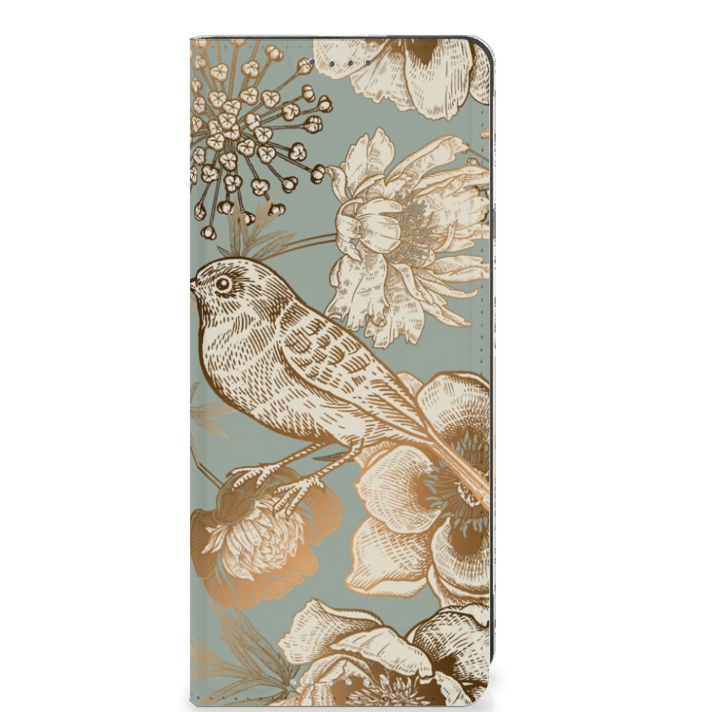 Smart Cover voor Sony Xperia 5 V Vintage Bird Flowers