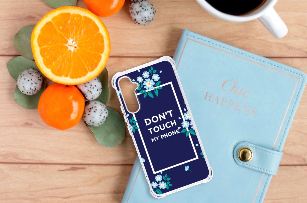 Samsung Galaxy A34 Anti Shock Case Flowers Blue DTMP B2C Telecom