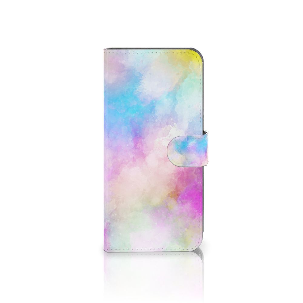 Hoesje Samsung Galaxy A25 Watercolor Light, uniek pastel kleurig ontwerp met pasjeshouder voor Samsung Galaxy A25.