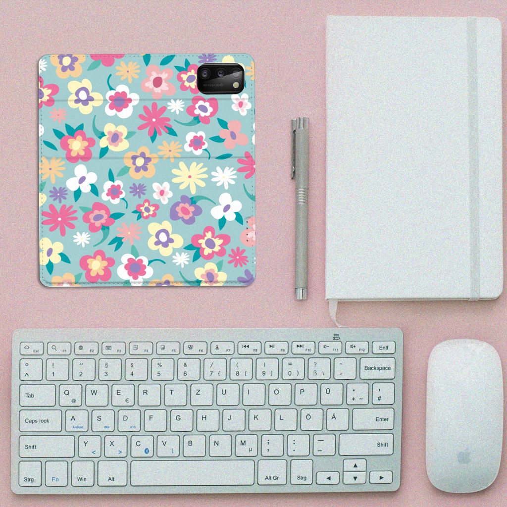 Samsung Galaxy A41 Smart Cover Flower Power - B2C Telecom