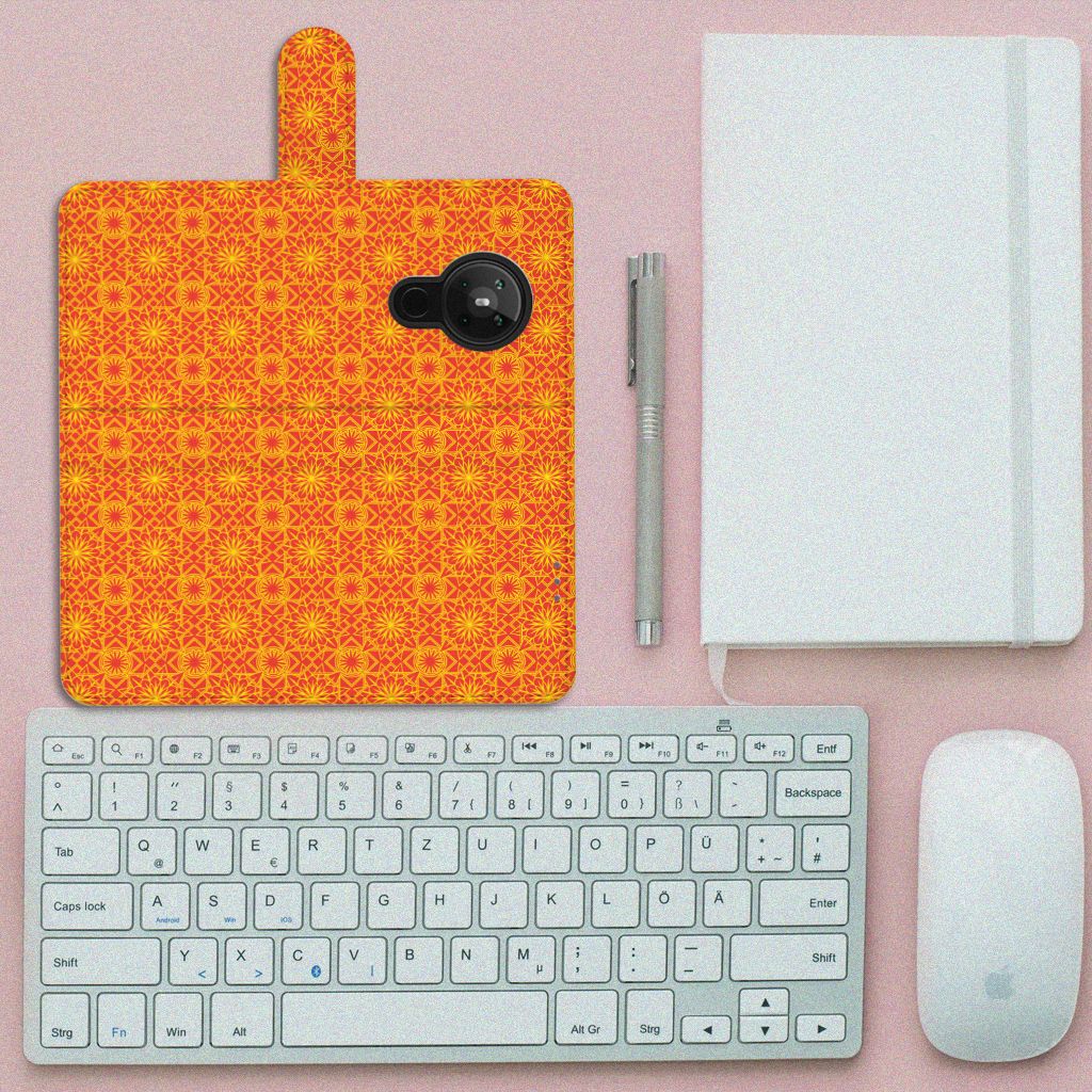 Nokia 5.3 Telefoon Hoesje Batik Oranje