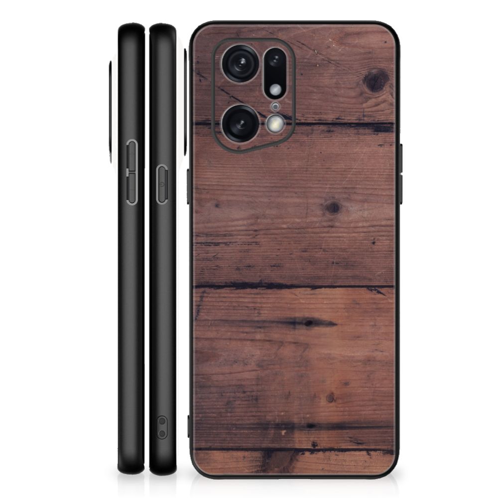 OPPO Find X5 Pro Houten Print Telefoonhoesje Old Wood B2C Telecom