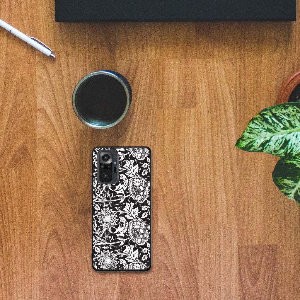 Xiaomi Redmi Note 10 Pro Bloemen Hoesje Black Flowers B2C Telecom
