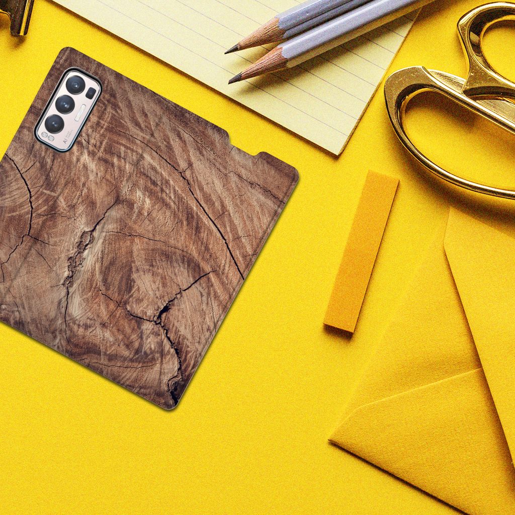 OPPO Find X3 Neo Book Wallet Case Tree Trunk - B2C Telecom