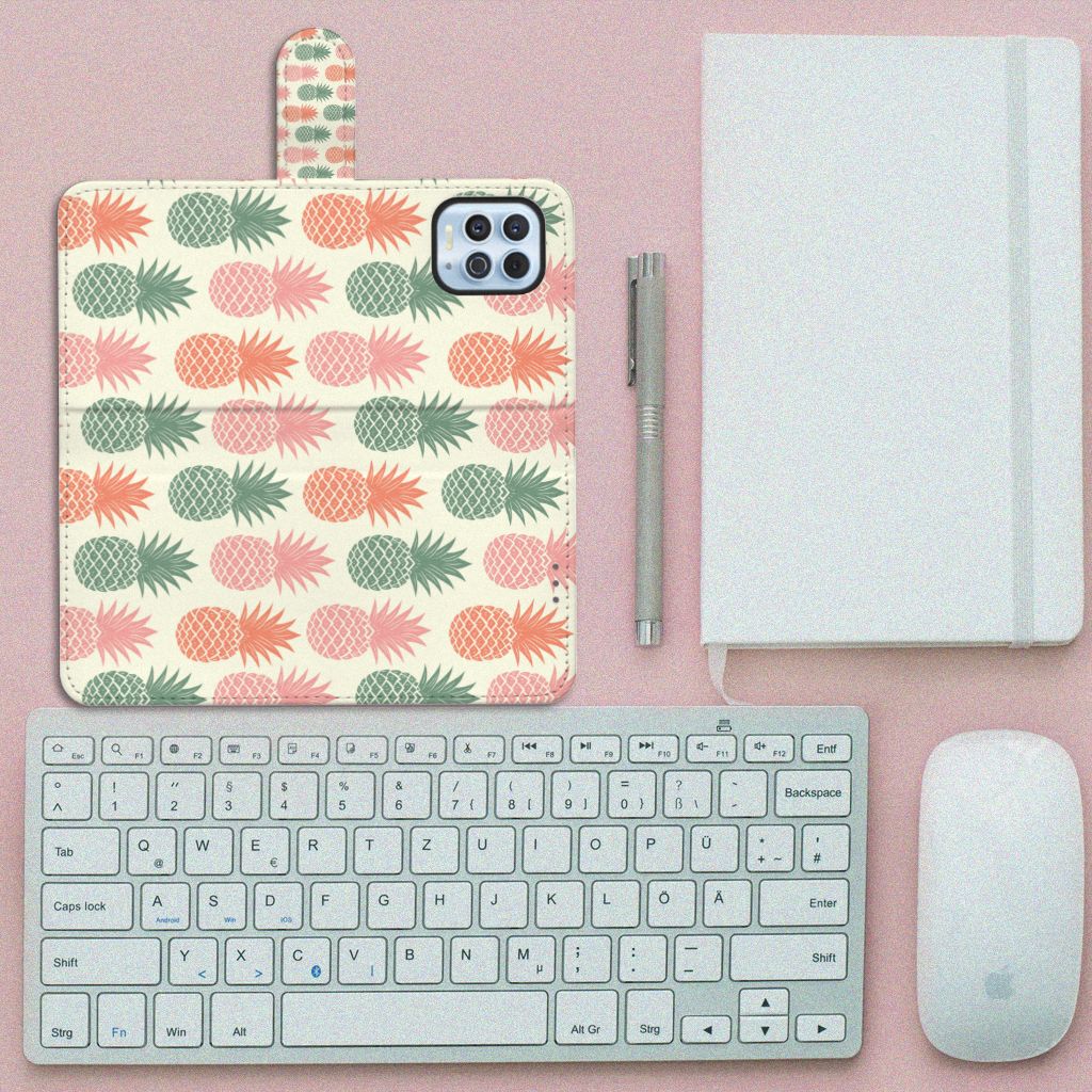 Motorola Moto G100 Book Cover Ananas