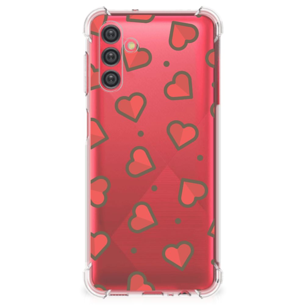 Samsung Galaxy A13 5G | A04s Doorzichtige Silicone Hoesje Hearts