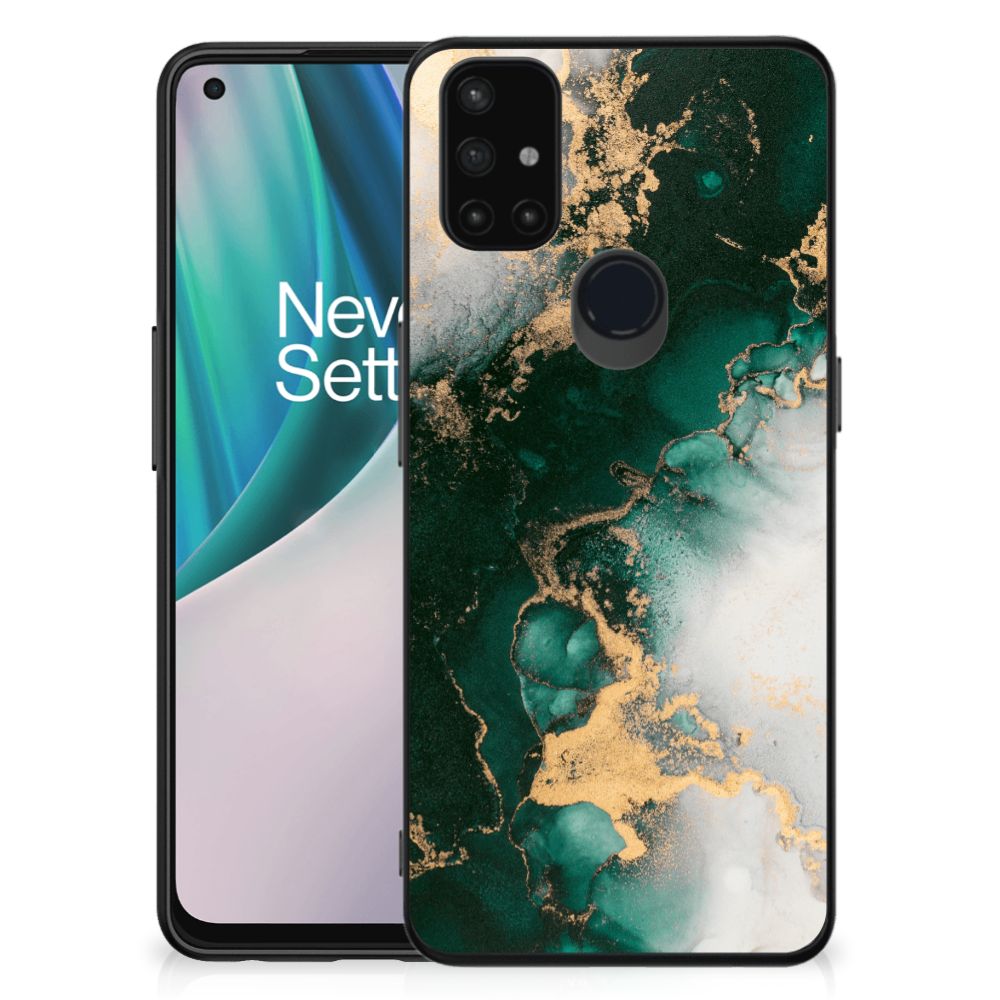 Marmeren Print Telefoonhoesje voor OnePlus Nord N10 5G Marmer Groen